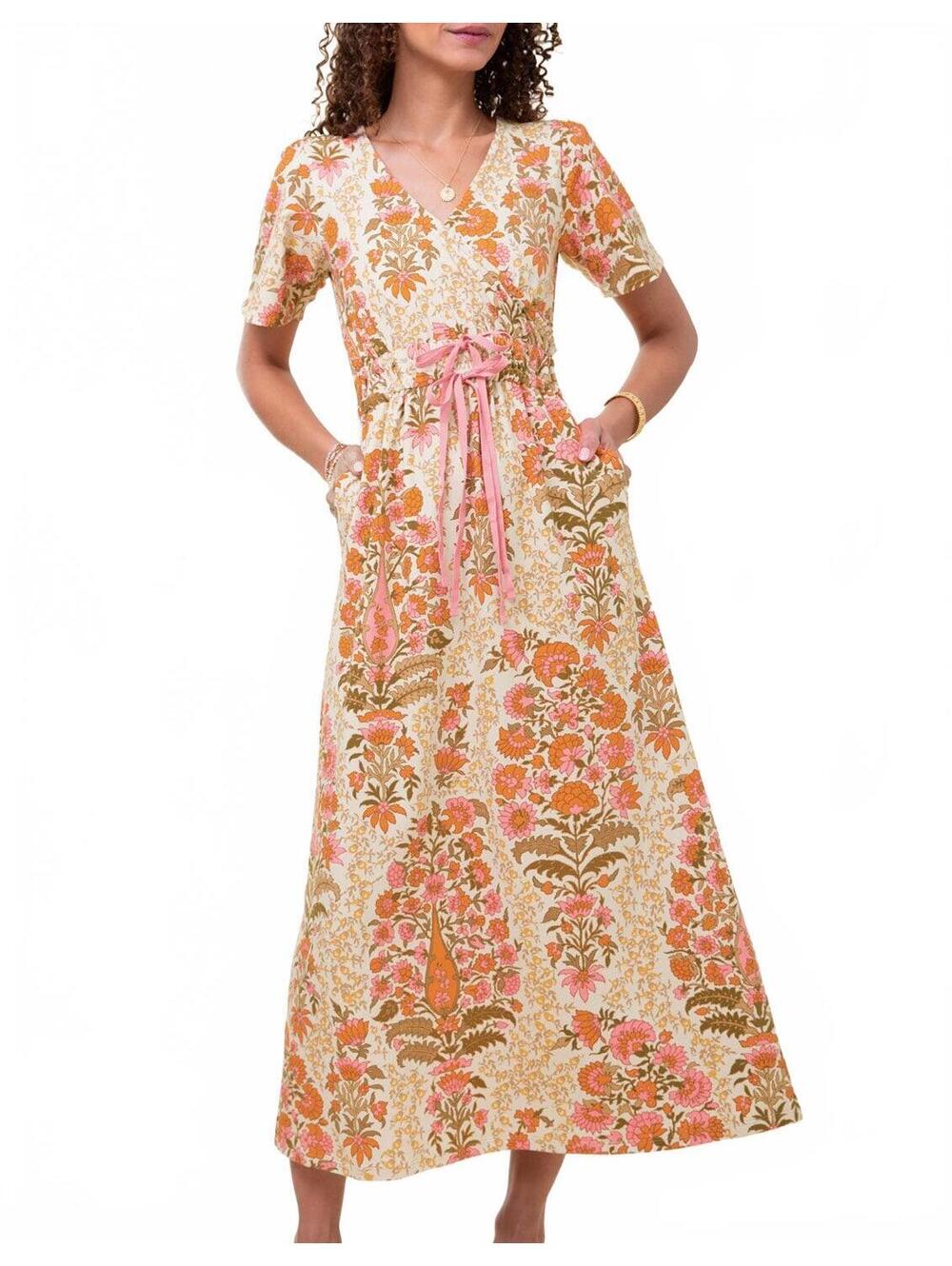 Spartina 449 Lea Midi Dress McAlister Paisley Old Money Quiet Luxury Coastal